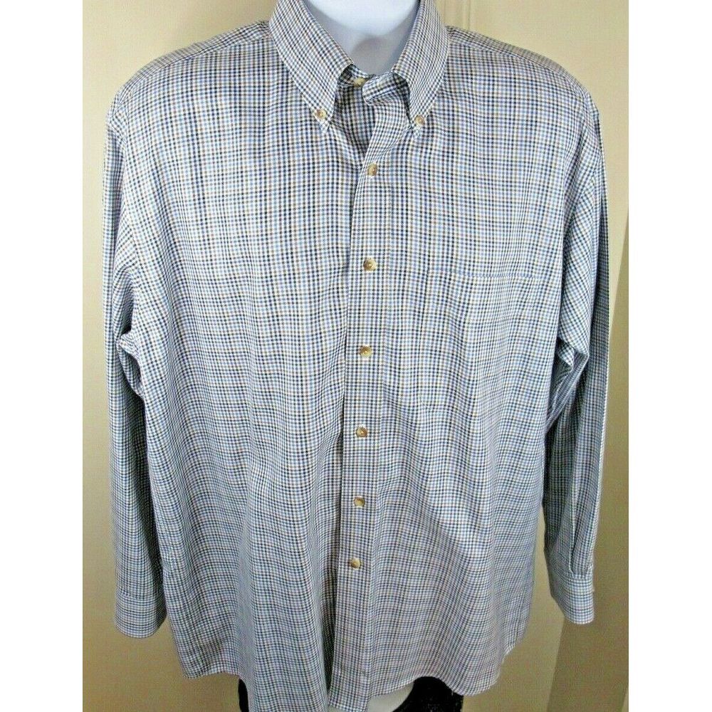 Men's L Jos. A. Bank Traveler's Collection Long Sleeve Button Down Cotton‎ Shirt
